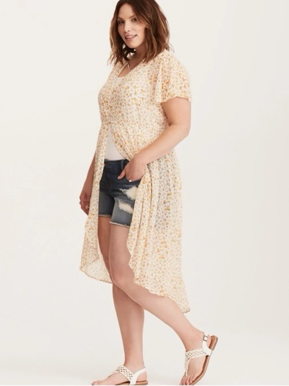 torrid Cream cover with Yellow Floral Print